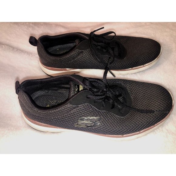 SKECHERS LITE WEIGHT WALKING RUNNING ATHLETIC SHOES MENS SIZE 9 BLACK - Picture 3 of 5